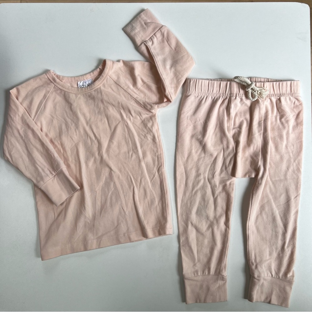 SOVA Lounge Pajama Set in Pale Pink 12-18 Months